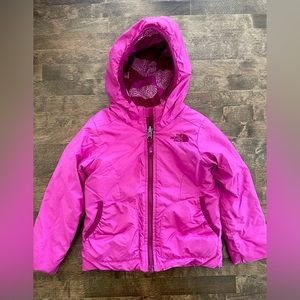 Toddler Girls size 3T reversible North Face Coat
